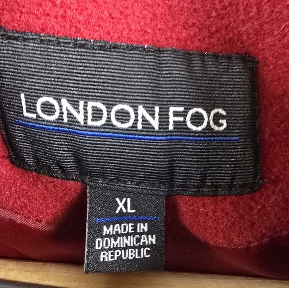 London Fog Women's Red Wool Coat Size XL 80% Wool Coat Classic Button-Down - Picture 6 of 8